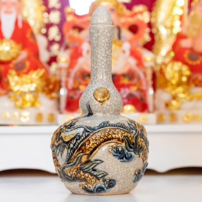 nậm rượu men rạn Bát Tràng