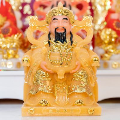 Tượng Thần Tiền (Thần Phát) đẹp bằng đá thạch anh 8 inch