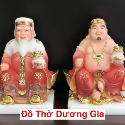 tượng Thần Tài Thổ Địa vẽ gấm