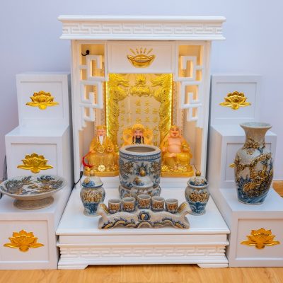 Bộ Đồ Thờ Bát Tràng Cho Ban Thờ Thần Tài 48cm