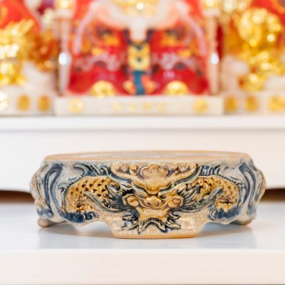 đế bát hương men rạn Bát Tràng