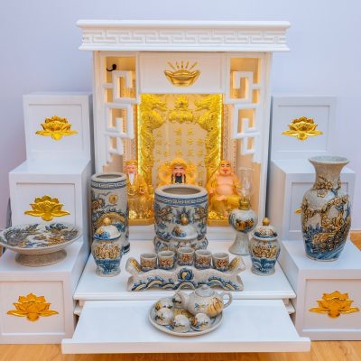 Bộ Đồ Thờ Bát Tràng Cho Ban Thờ Thần Tài 56cm